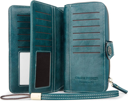 Wrist Wallet RFID-Blocking PU Leather Multiple Card Slots