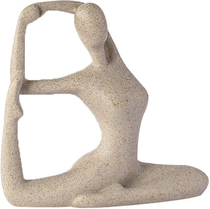 Yoga Statue Resin Minimalist Bronze Finish