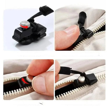 Zipper Repair Kit Clip-On No-Sew Set of 6 Assorted Sizes