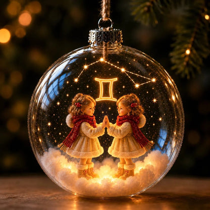 Zodiac Christmas Ornament Lighted Globe Constellation Design
