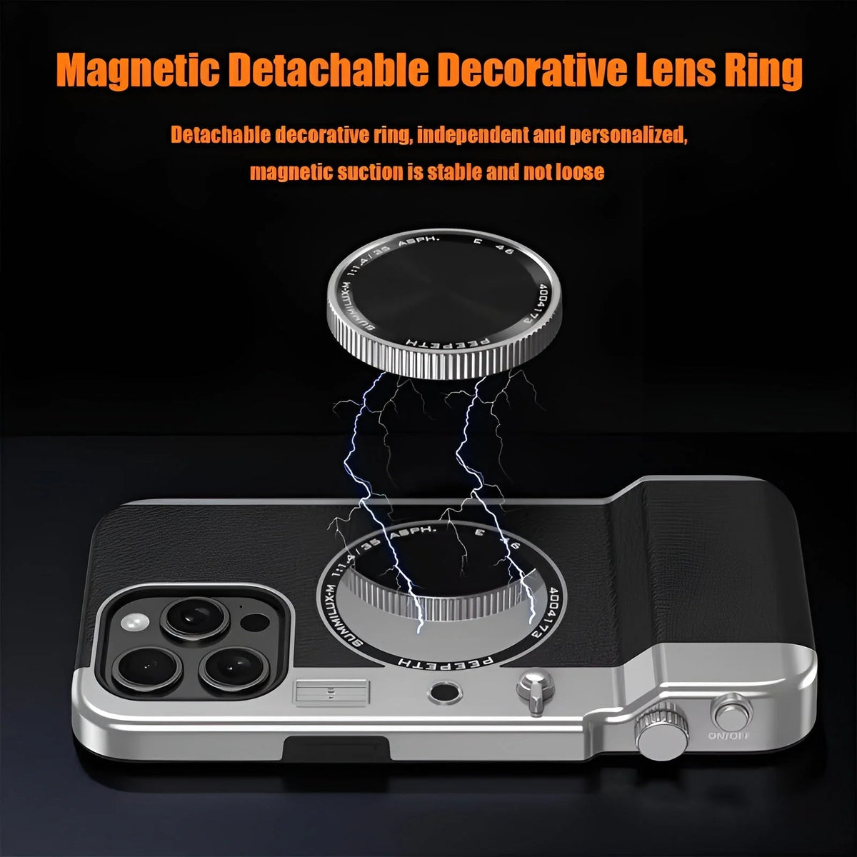 iPhone Case Vintage Camera Magnetic Attachment